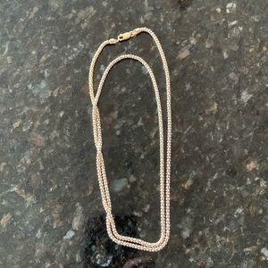 ITAOR Italian gold plated silver 30” 2.75mm Chain